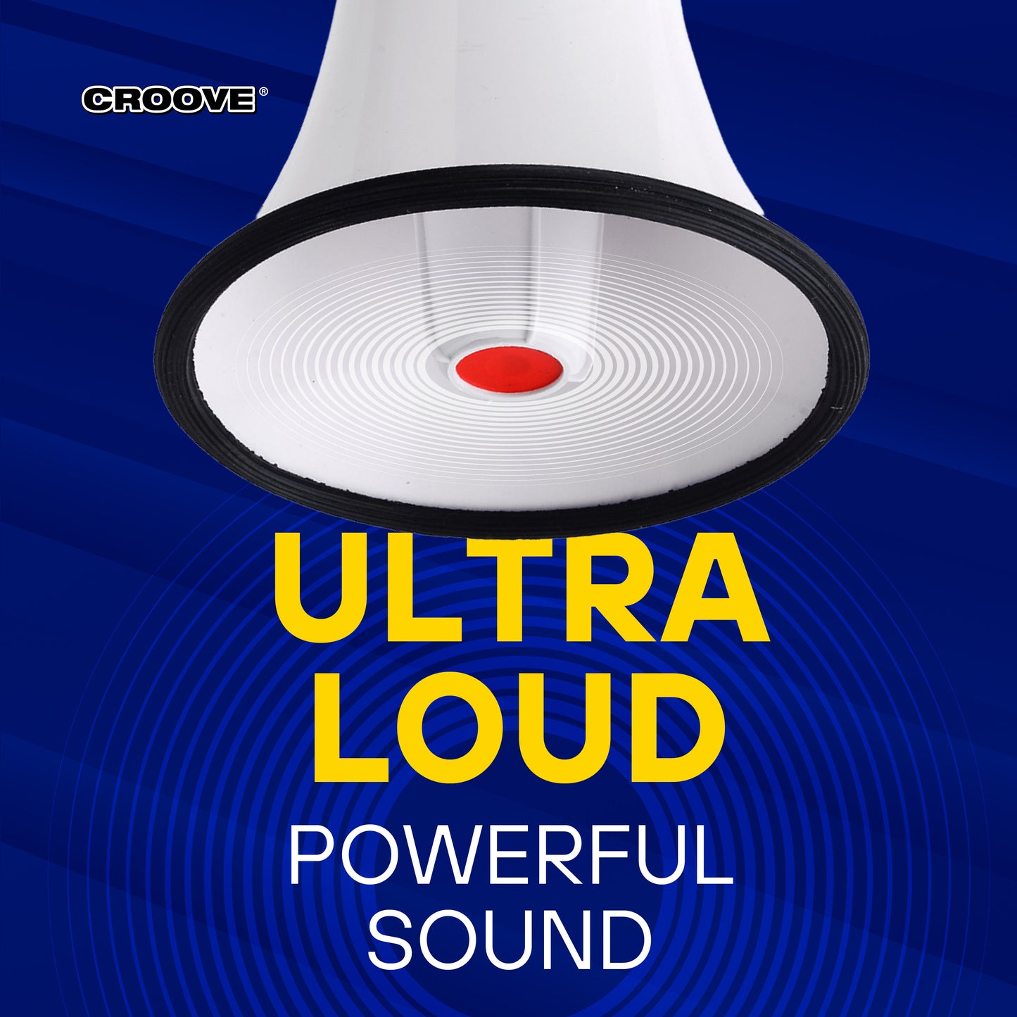 Rechargeable Megaphone Bullhorn Speaker, 1000 Yard Range, Lightweight, With Siren & Music