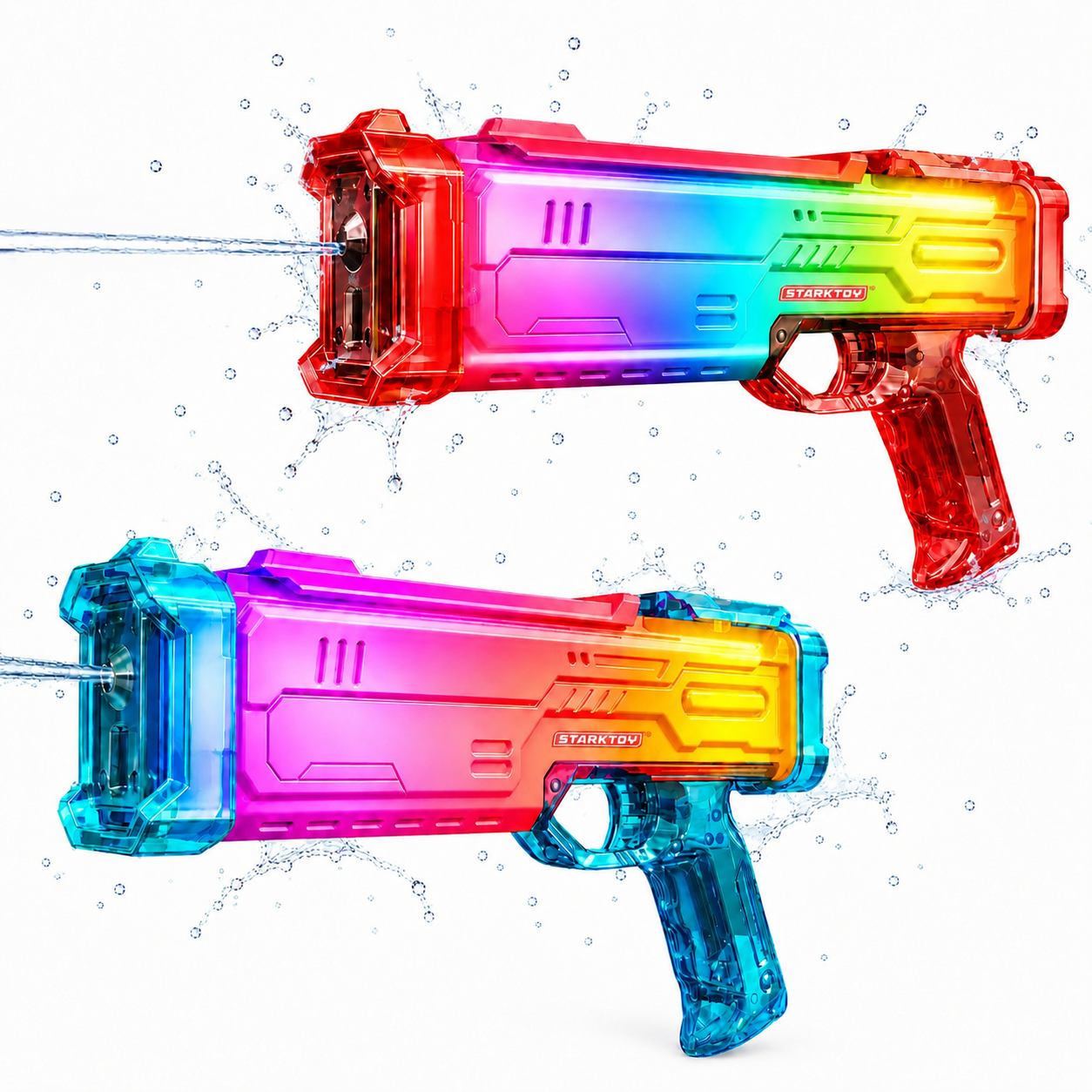 STARKTOY LED Light-Up Electric Water Blasters, 2-Pack
