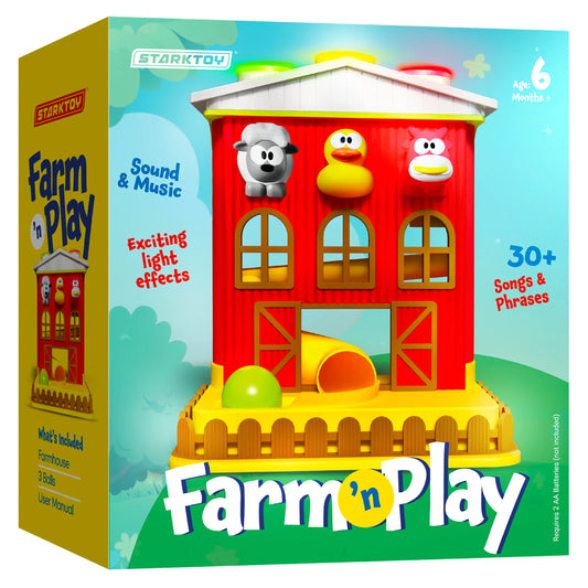 Farm 'n Play Pound A Ball Barn House, Interactive Fun Learning Toy