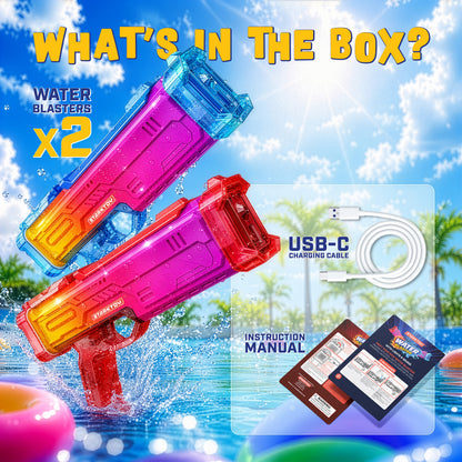 STARKTOY LED Light-Up Electric Water Blasters, 2-Pack