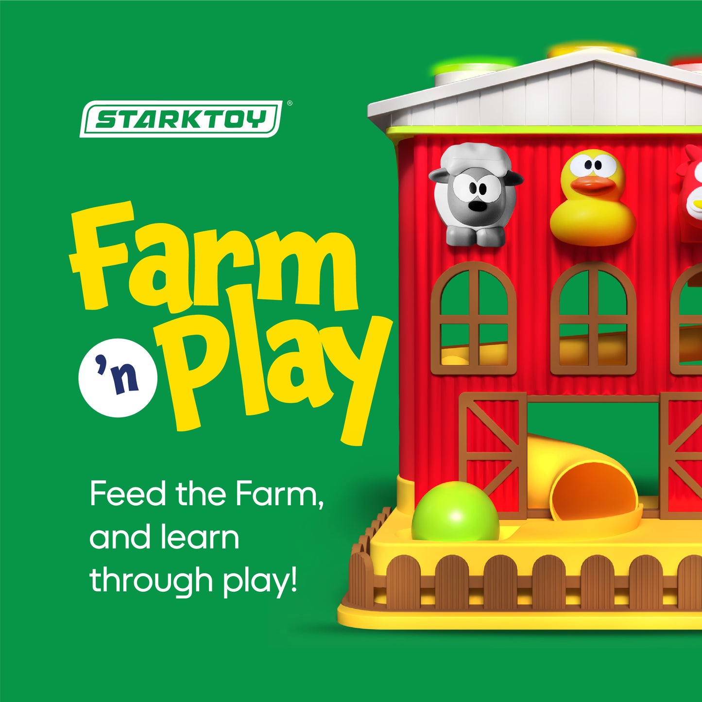 Farm 'n Play Pound A Ball Barn House, Interactive Fun Learning Toy