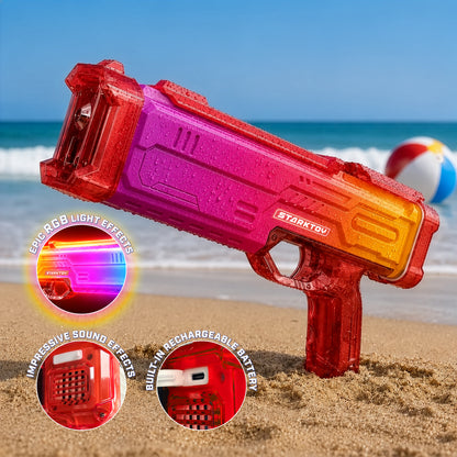 STARKTOY LED Light-Up Electric Water Blaster, Red