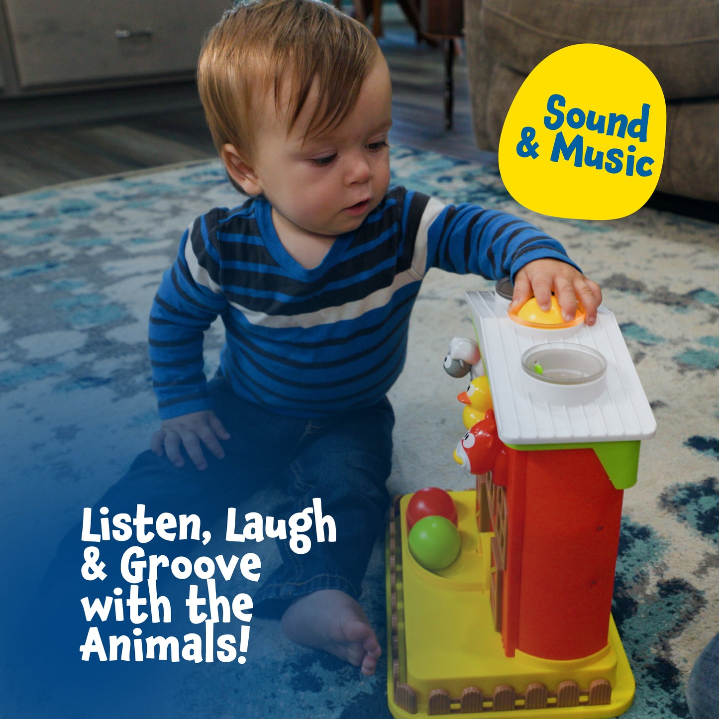 Farm 'n Play Pound A Ball Barn House, Interactive Fun Learning Toy