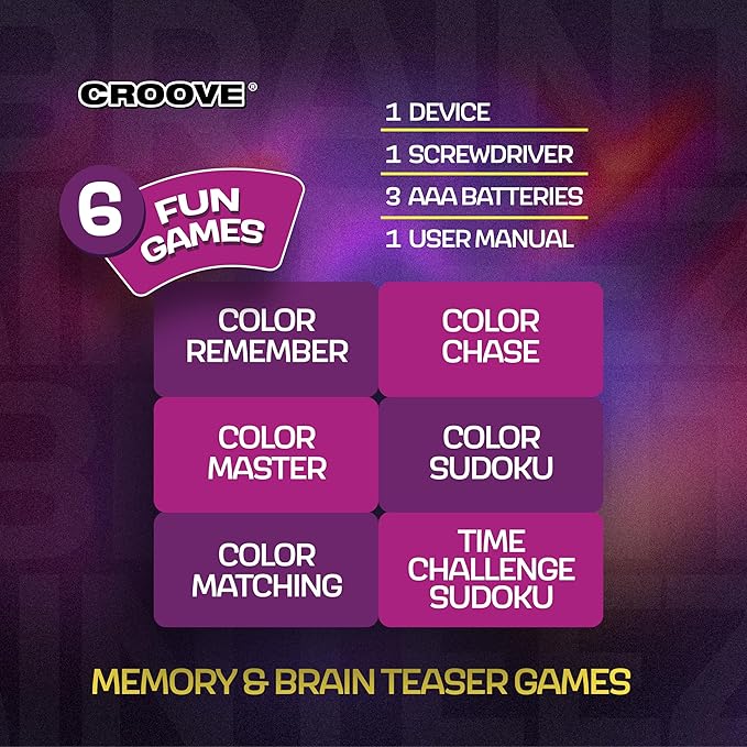 6 in 1 Brain Teasers & Memory Game