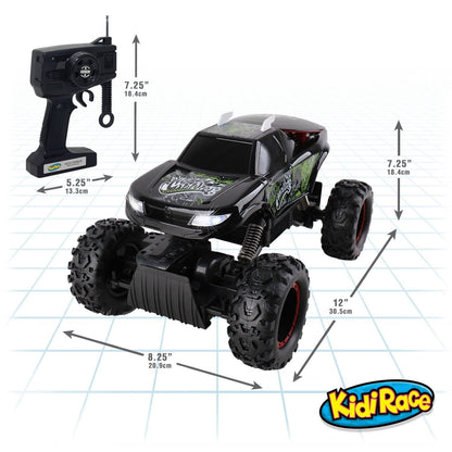 Kidirace All Terrain RC Rock Crawler - Black