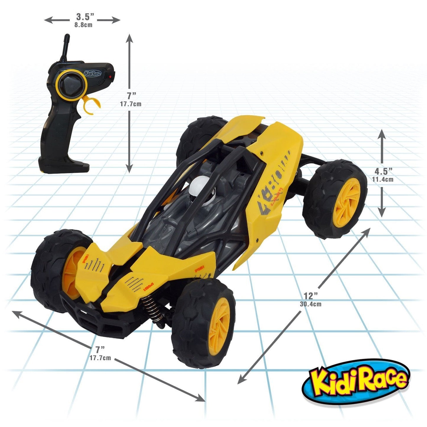 KIDIRACE RC RACING BUGGY - Yellow