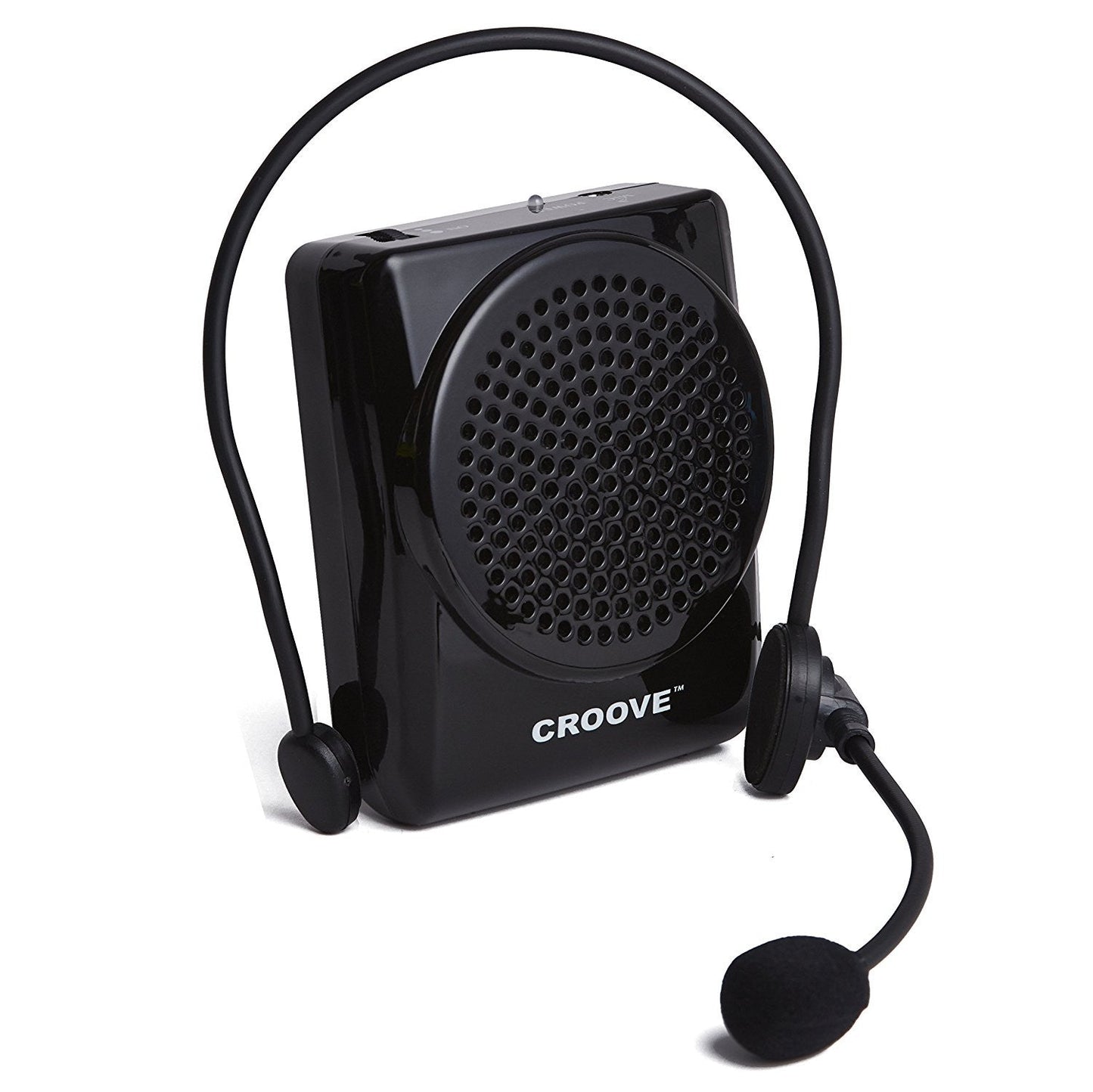 Croove Rechargeable Voice Amplifier, with Waist/Neck Band & Belt Clip, 20 Watts. Very Comfortable Headset