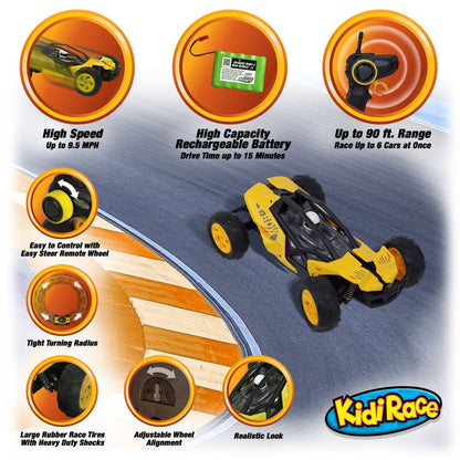 KIDIRACE RC RACING BUGGY - Yellow