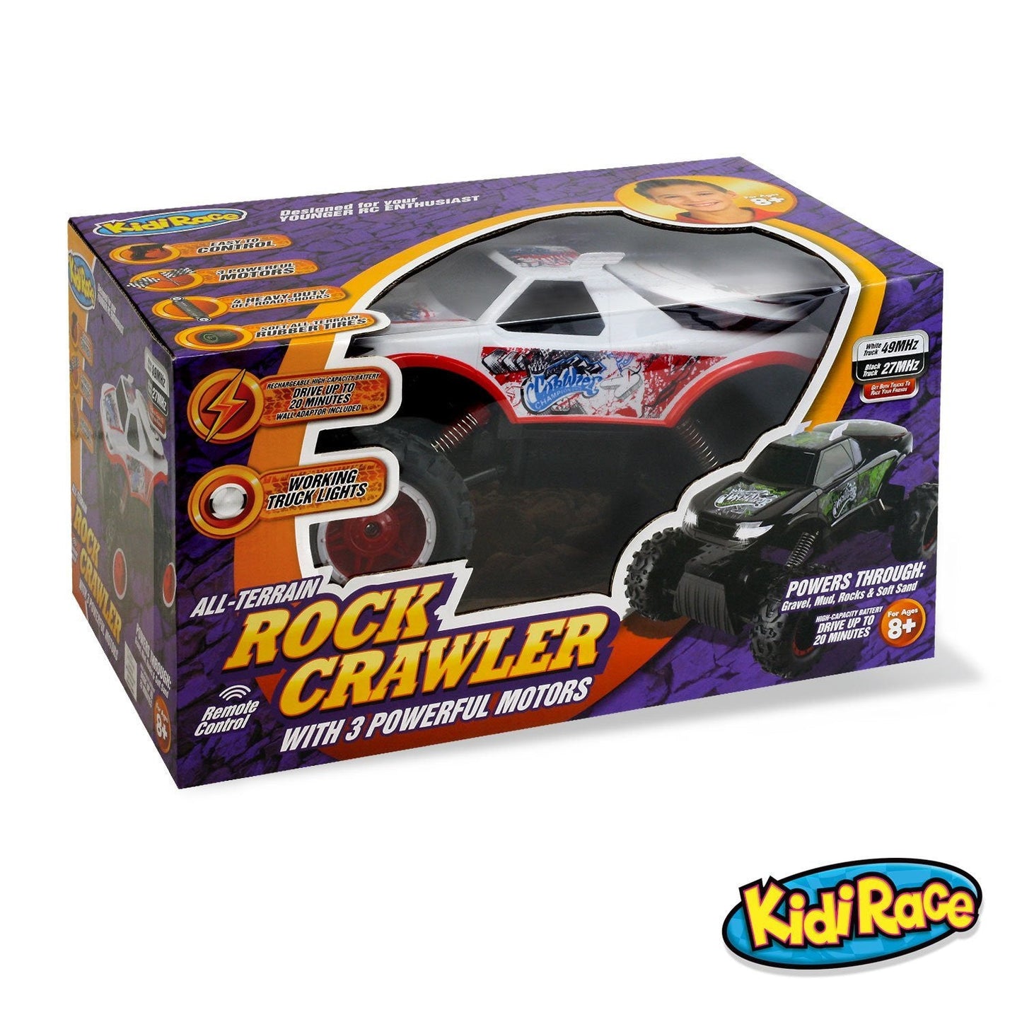 Kidirace All Terrain RC Rock Crawler - White