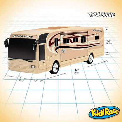 Kidirace Remote Control RV with Beaming Lights, Rechargeable Battery – High-Speed RC Cars for Boys and Girls