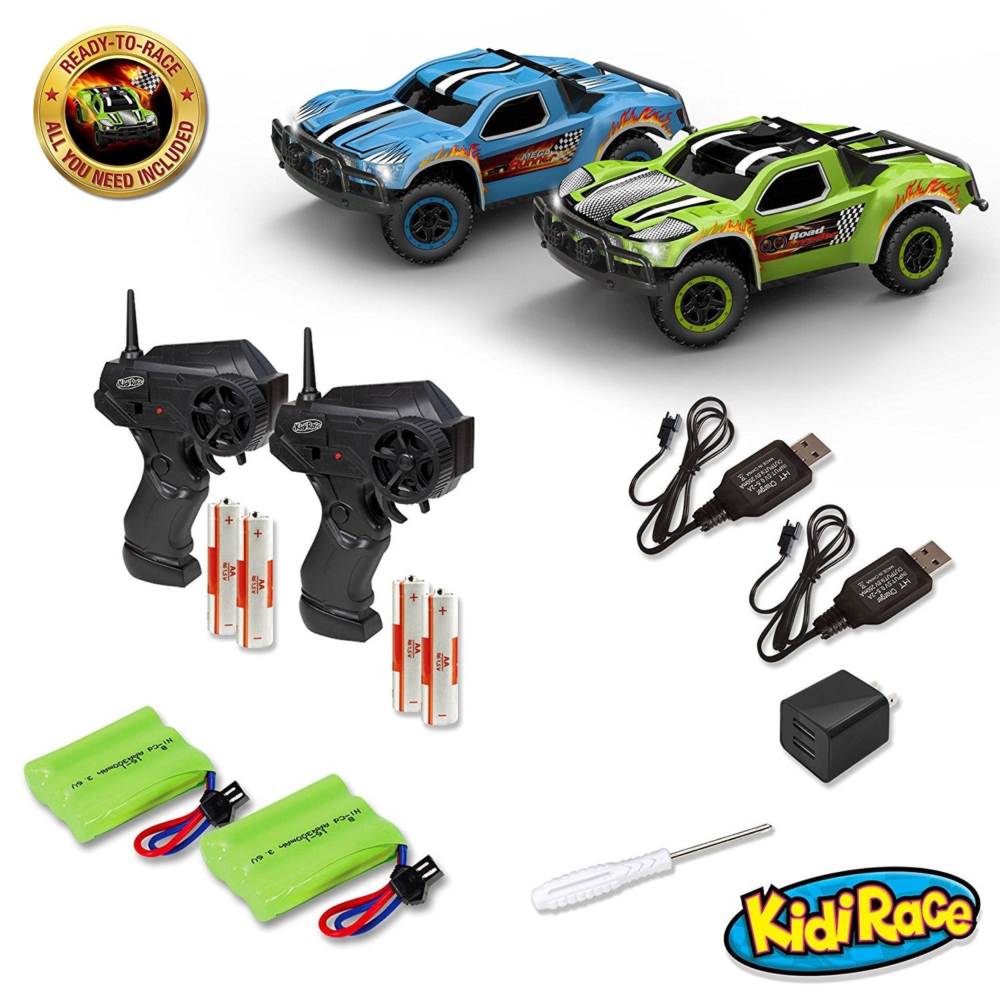 Remote Control Car - 2 Mini Racing Coupe Cars - With Rechargeable Batteries and Wall Chargers