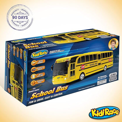 Remote Control School Bus with Beaming Lights, Rechargeable Battery – High-Speed RC Cars for Boys and Girls