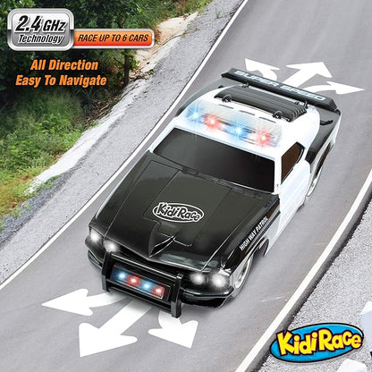 Remote Control Police Car with Flashing Lights & Sounds – 2.4GHz RC Cop Car for Boys and Girls