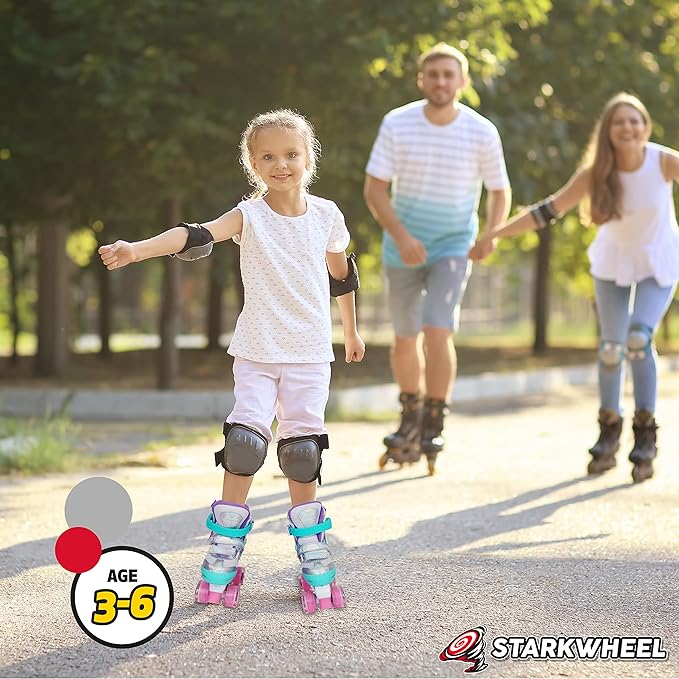 Roller Skate Shoes for Kids - Girl Rollerskates, Adjustable EU Sizes 30-34 - Light Up Skates Wheels - Best Birthday Gifts for Girls and Boys Ages 4 5 6-12 Year Old