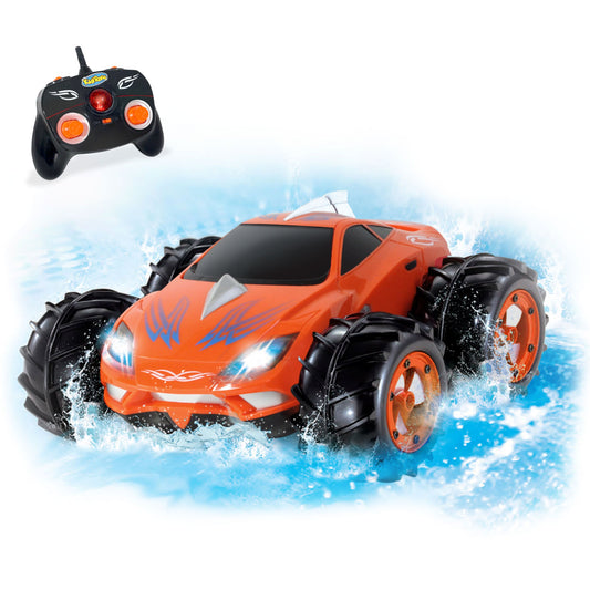 KidiRace Amphibious Remote Control Car ‒ Orange ‒ 360 Degree Spin Aqua Stunt RC Car