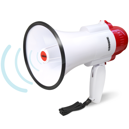 Megaphone Bullhorn With Siren, 30 Watt Powerful and Lightweight