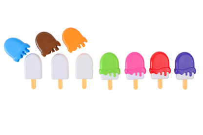 Alef Beis Ice Cream Pops, 44-Piece Educational Set for Kids