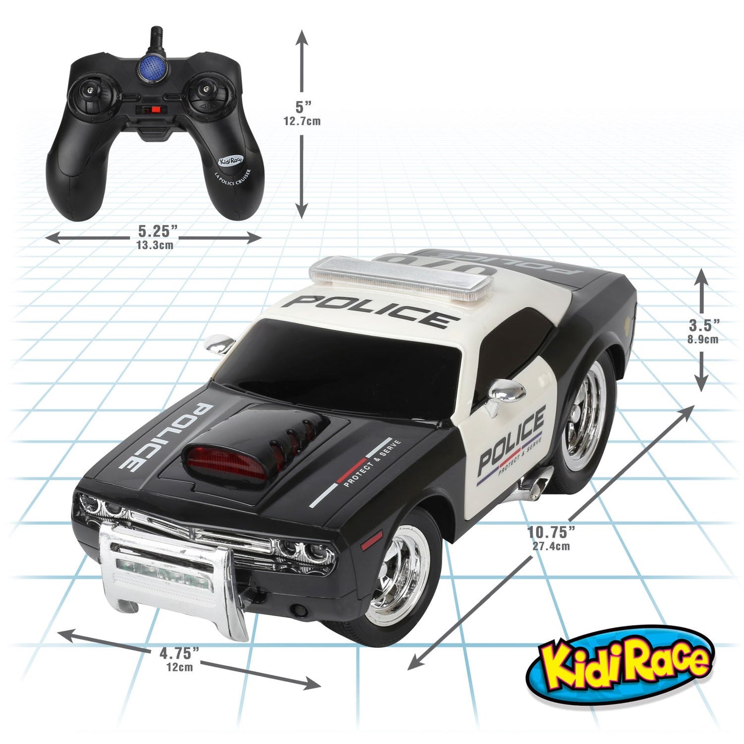 Kidirace RC Police Car