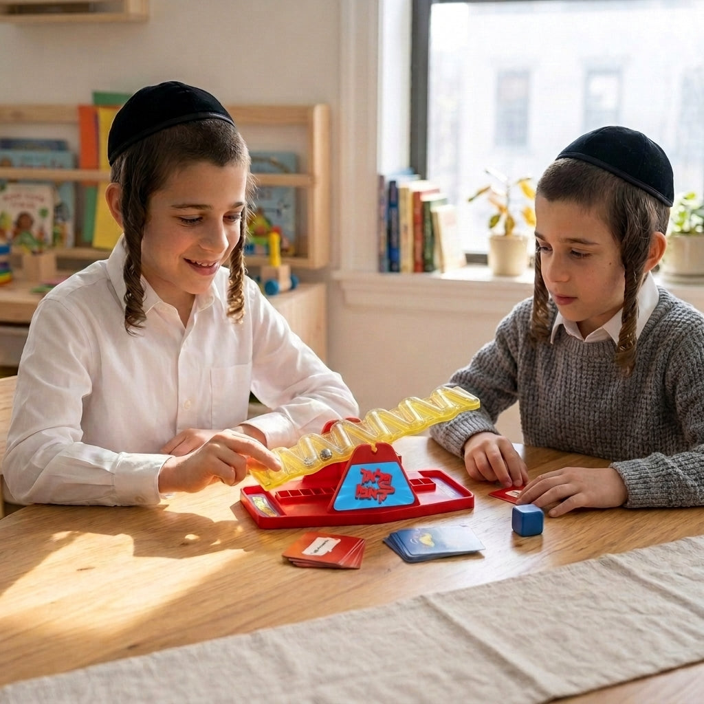 Flach Mit Kup Family Word Game with Seesaw Timer