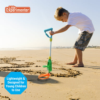 Metal Detector for Kids, Adjustable Beach Metal Detectors with LCD Screen, Detects 6" Underground, STEM Outdoor Activity Kit for Boy, Educational Gifts for Boys & Girls Ages 4-8 9 10-12 Years Old