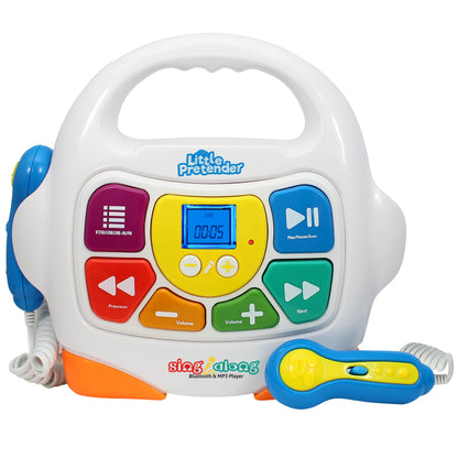 Kids Karaoke Machine - Sing Along MP3 Music Player with 2 Microphones - Plays Music via Bluetooth, SD, USB, Aux &FM Radio