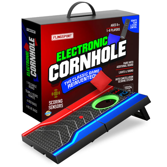 Electronic Cornhole Board Set with Remote, Cancellation Scoring System