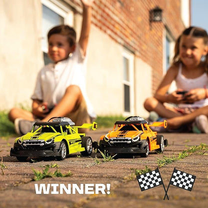 RC Two Pack Race Car Gifts for Kids - Drifting Stunt Car - Remote Control Toys 2.4ghz 1:20 Scale - Smoke Generating Cars - Birthday Gift Ideas for Boys & Girls Ages 3 4-7 8-12 Year Old