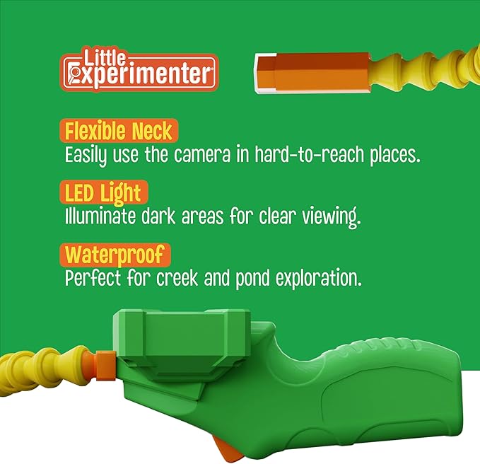 Borescope Snake Camera with Light for Kids, Learning & Educational Activities, Science Toys Gifts for 4+ Year Old, Stocking Stuffers, Best STEM Toy Birthday Gift for Boys & Girls Ages 4 5-7+ Year Old