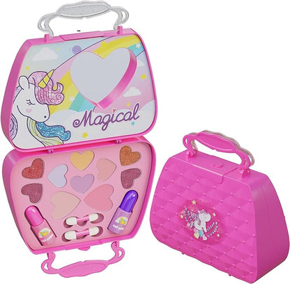 Unicorn Makeup Kit For Kids, Girls Make Up 14 Pcs Set Washable & Non Toxic For Girl, Pretend Play Toys, Gift Ideas, Christmas Stocking Stuffers Sets, Birthday Gifts For Kid Age 3 4 5 6 7 8 9+ Year Old