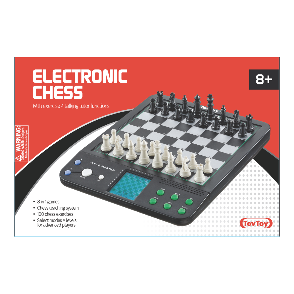 Electronic Magnetic Chess and Checkers Set 10", 8-in-1 Board Games, Digital Chess Board Game Sets for Adults & Kids