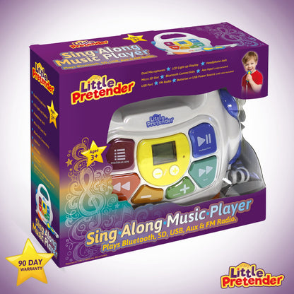 Kids Karaoke Machine - Sing Along MP3 Music Player with 2 Microphones - Plays Music via Bluetooth, SD, USB, Aux &FM Radio