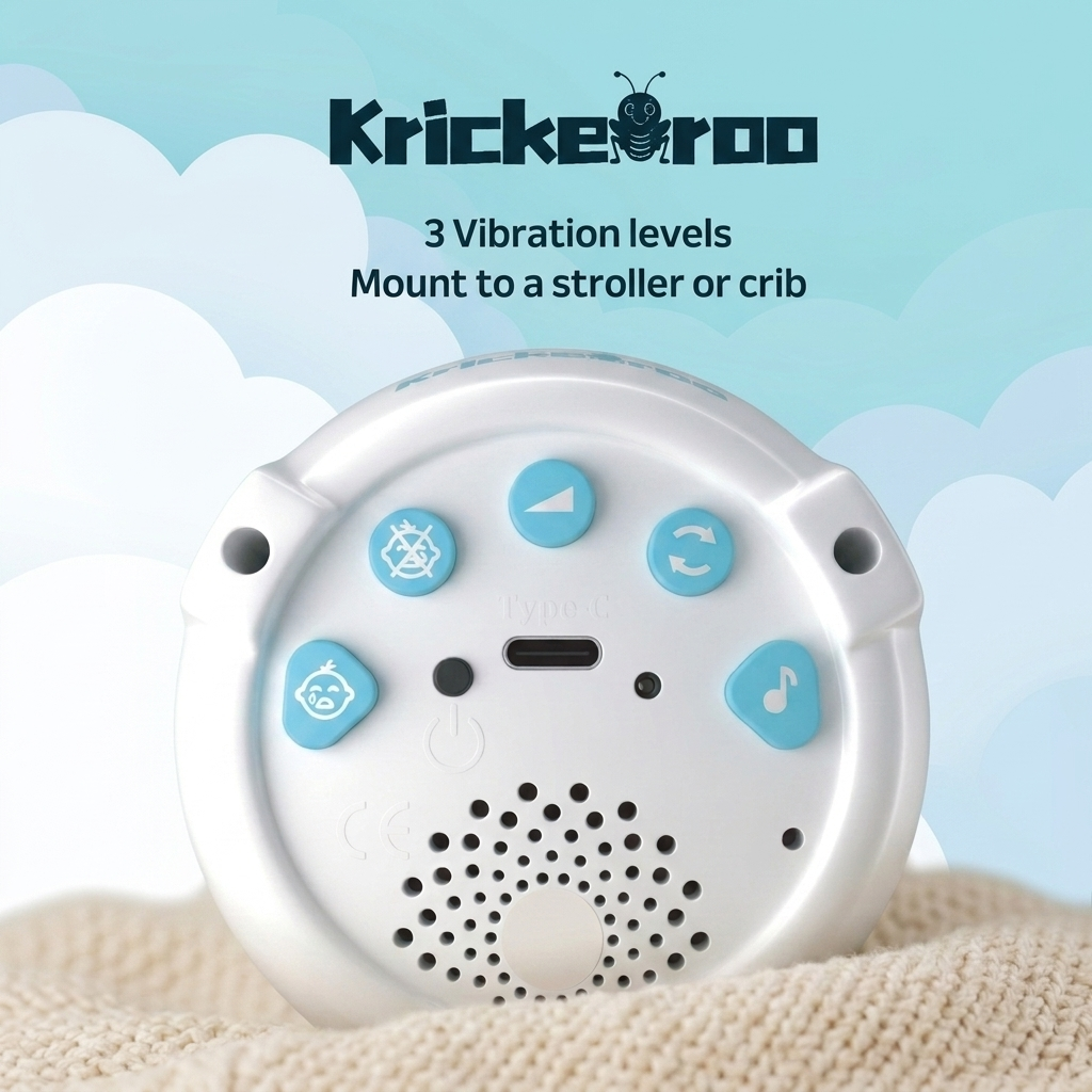 Croove Rock-a-Baby Rechargeable Hands-Free Baby Rocker with Cry Sensor & Lullabies