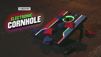 Electronic Cornhole Board Set with Remote, Cancellation Scoring System