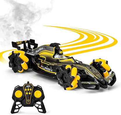 Rechargeable Remote Control RC Car for Kids, Cool Toys Gift Ideas for Boy Age 8-12 - Birthday Gifts for Boys & Girls Ages 5 6 7 8 9 10-12+ Year Old, 360 Twisting 4wd Vapor Generating RC Cars 2.4hz